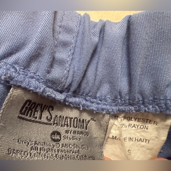 Grey’s Anatomy scrub pant’s, seal blue, size small - Picture 3 of 5